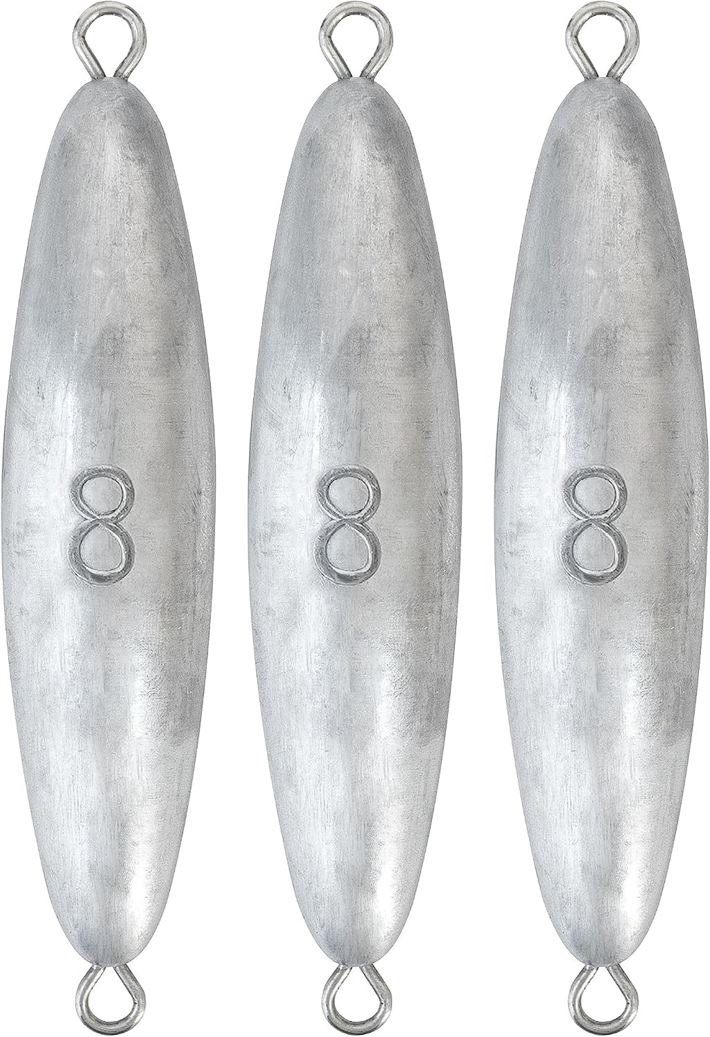BLUEWING Torpedo Sinker Through Wire Fishing Weight Saltwater Bullet Lead Double Ringed 2oz-48oz