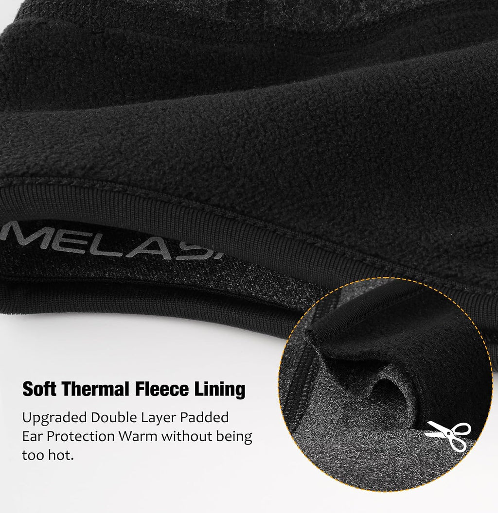 MELASA 2 Pack Winter Helmet Liner Skull Cap with Glasses Slots