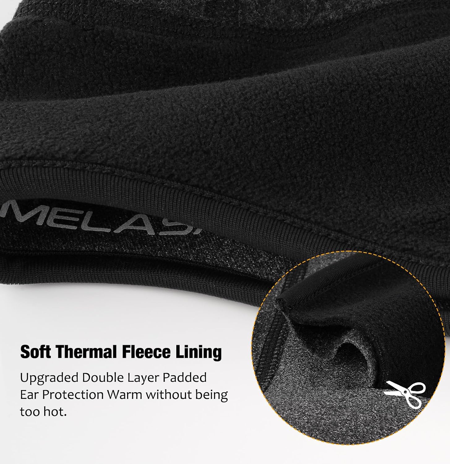 MELASA 2 Pack Winter Helmet Liner Skull Cap with Glasses Slots