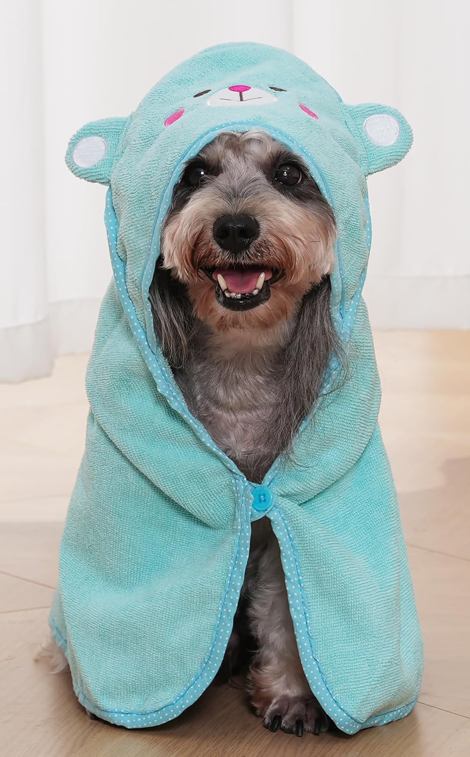 Dog Hooded Bathrobe Towel Fast Drying Absorbent Bath Warm Blanket