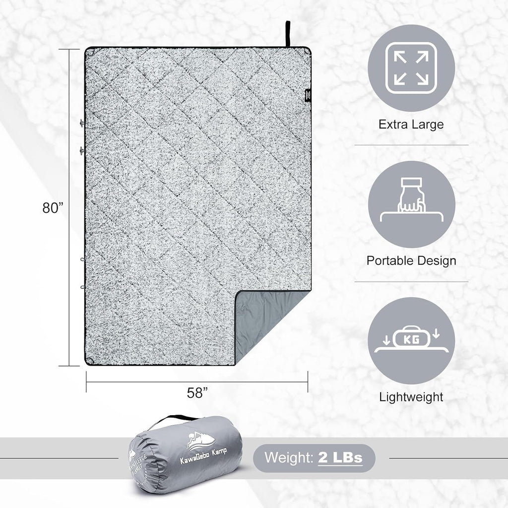 Sherpa Waterproof Outdoor Blanket 80" X 58"