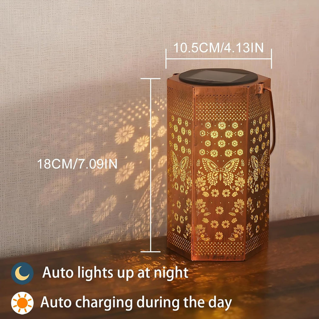 Birthday Gifts for Women Butterfly Solar Lantern Outdoor Waterproof