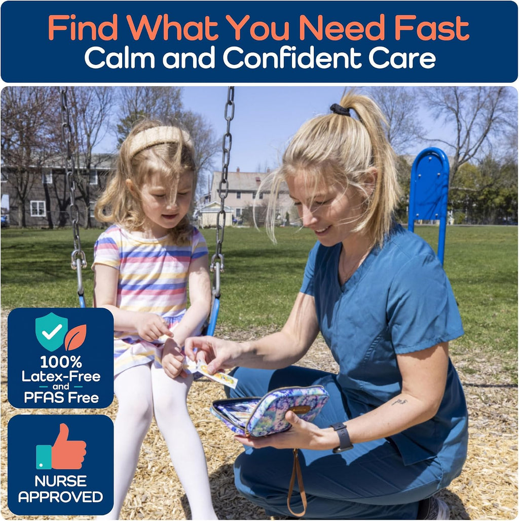 KeepGoing Travel First Aid Kit for Kids, 130 Pc. TSA-Approved Travel Size