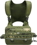 MYDAYS Fishing Chest Pack, Fly Fishing Bag for Men and Women, Tackle and Fly Boxes Storage Pack, Hunting Binocular Pack (Green)
