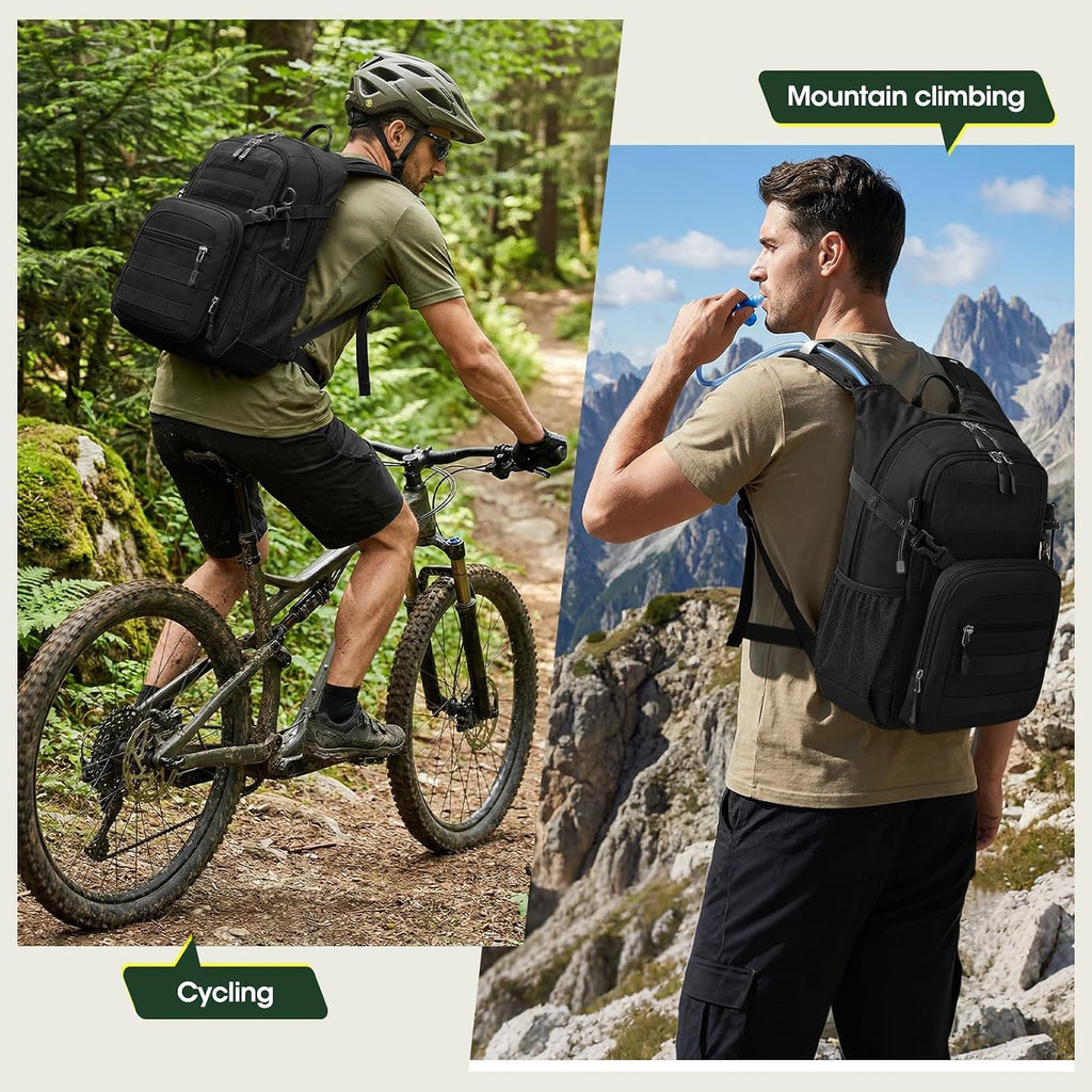 RAINSMORE Tactical Hydration Backpack 18L with 2L Water Bladder - Insulated Military Daypack for Hiking, Rucking, Commuting - Waterproof MOLLE Pack for Men Women Cycling Camping Running