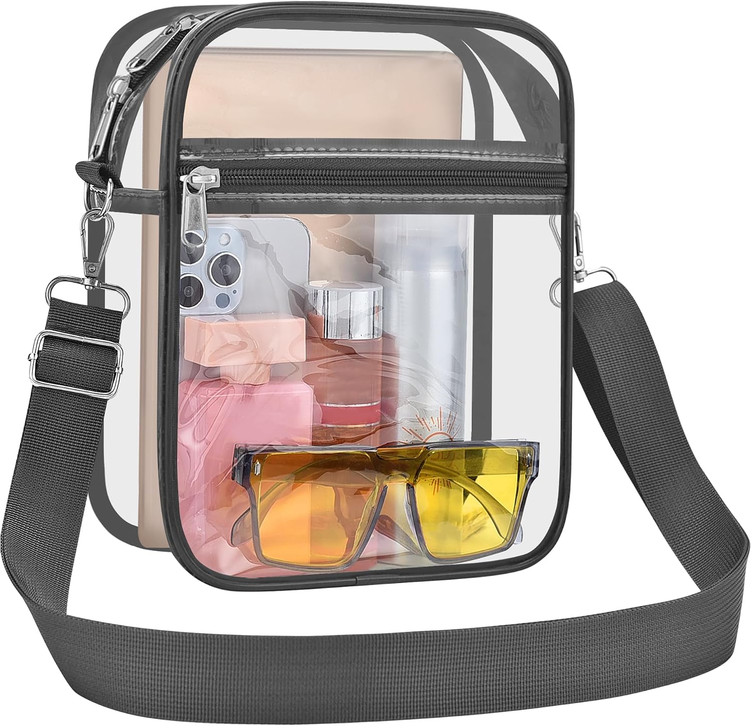 USPECLARE Clear Purse for Stadium Events Transparent Messenger Bag