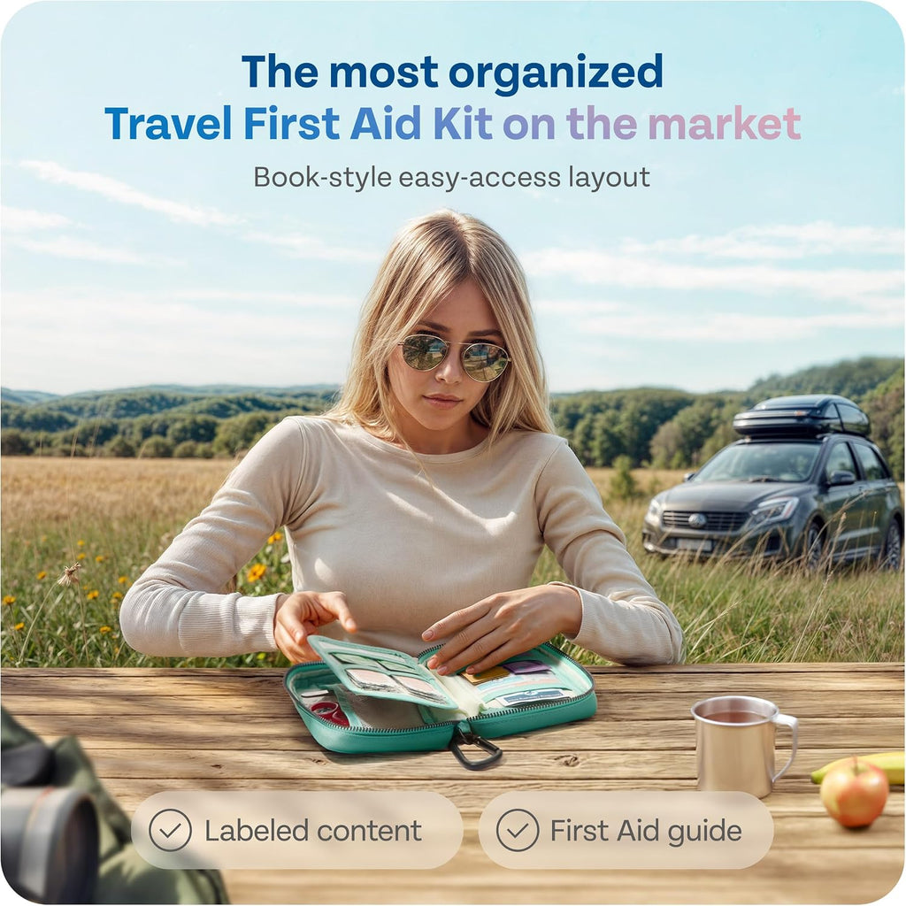 KeepGoing Travel First Aid Kit - TSA-Approved Travel Size