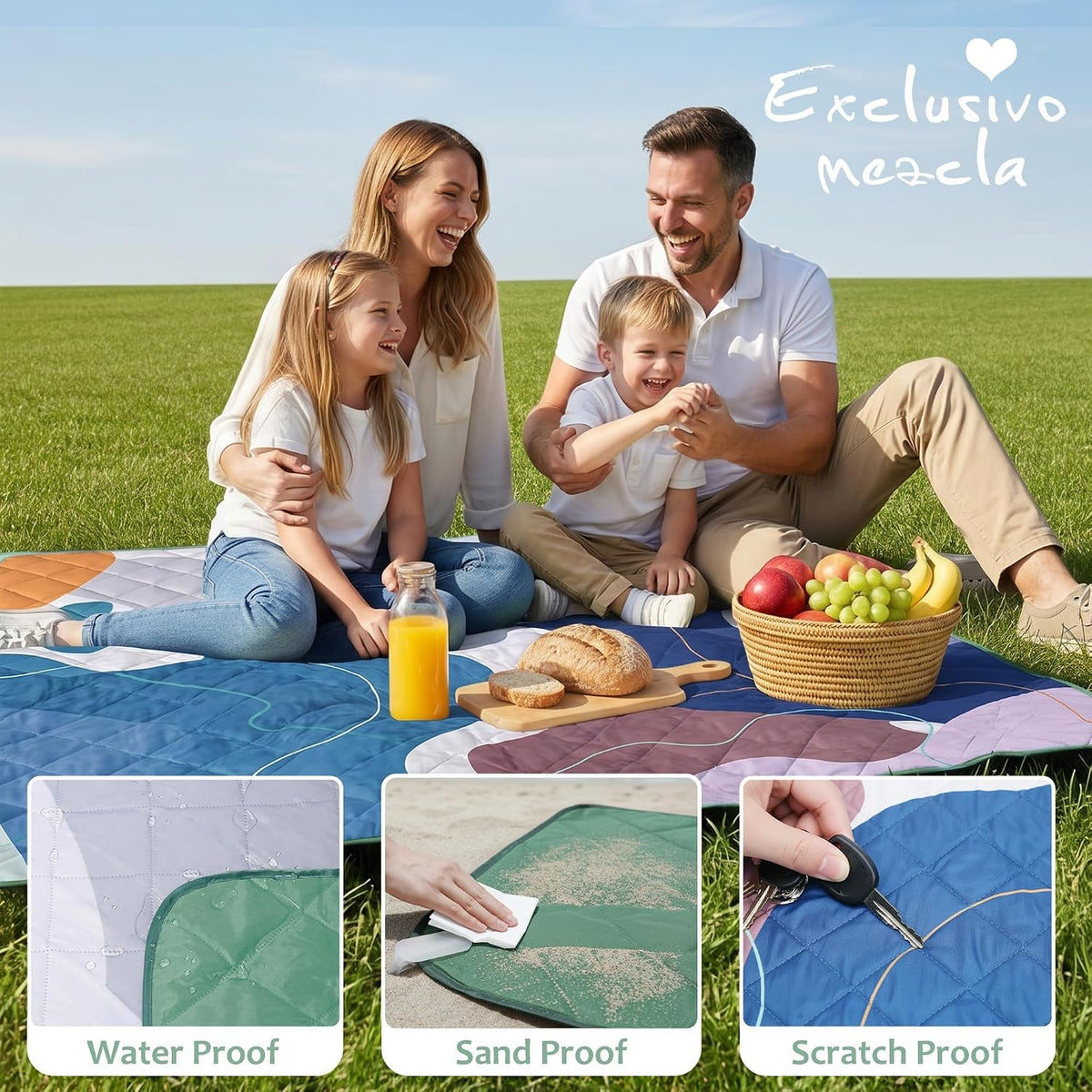 Exclusivo Mezcla Extra Large Waterproof Foldable Picnic Blanket