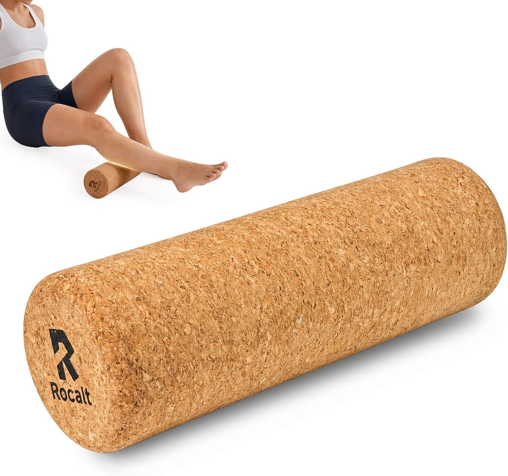 Rocalt Cork Roller, Firm Foam Roller Alternative for Massage, 12 x 4 in