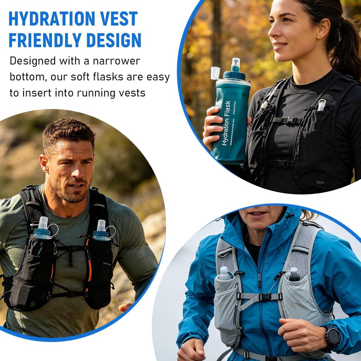 700ml Collapsible Water Bottle with Filter for Hiking Backpacking(Green)