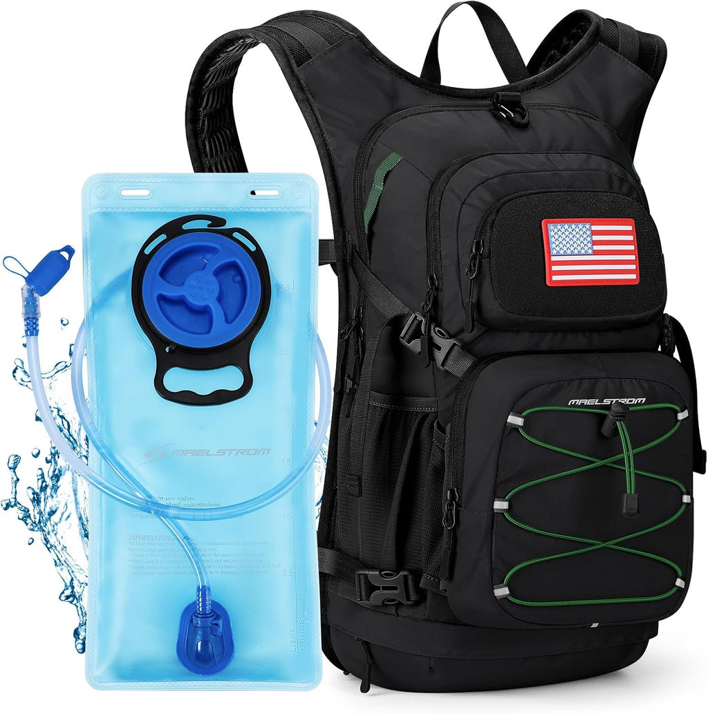Maelstrom Lightweight Hydration Hiking Backpack with 2L/3L Water Bladder