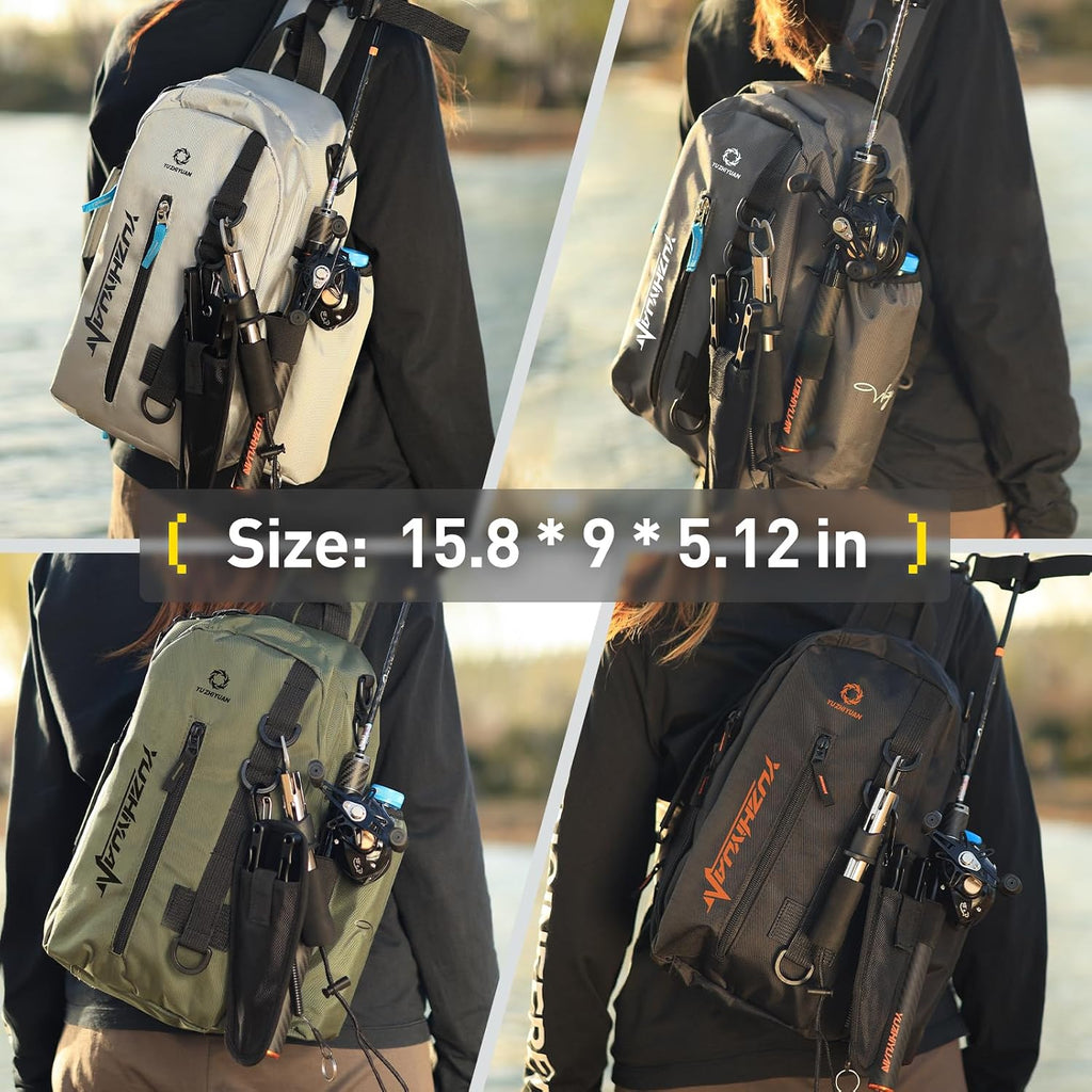 Small Fishing Bag with Rod Strap, Portable & Lightweight, Fish Small Tackle bag – Fits Tackle Boxes & Gear,Move Freely, Cast Smoothly - Fishing Gifts for Men