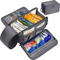 THKFISH Fishing Soft Plastic Bait Storage, Water-Resistant Extra-Large Clear Sleeves Tackle Bait Bag Storage For Lure Hooks, Sinkers & Fishing Accessories(Grey)