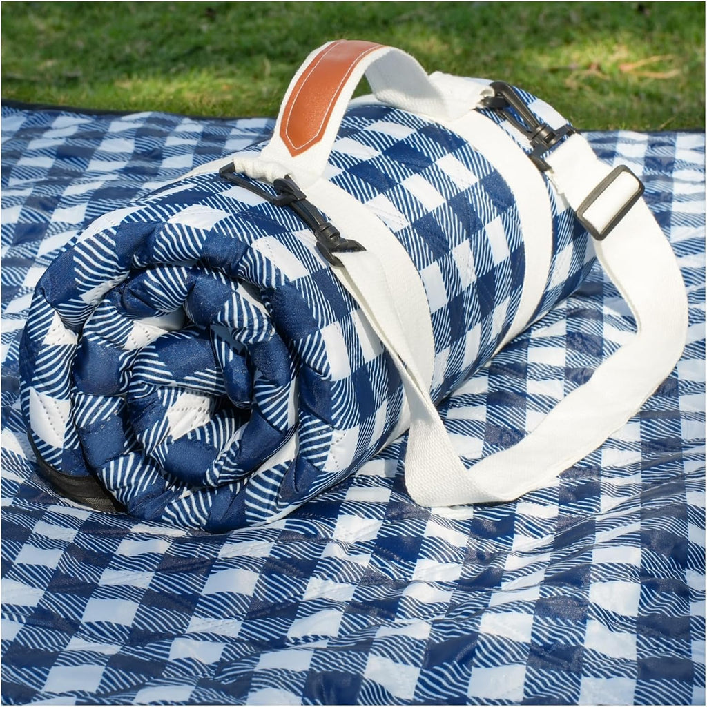 Genovega Waterproof Picnic Blanket Outdoor Camping Beach Mat Rug Extra Large Foldable Car Essential Roadtrip Gadget Accessories Glamping Tent Gear Must Haves Hiking Stuff Backpacking Necessities Gift