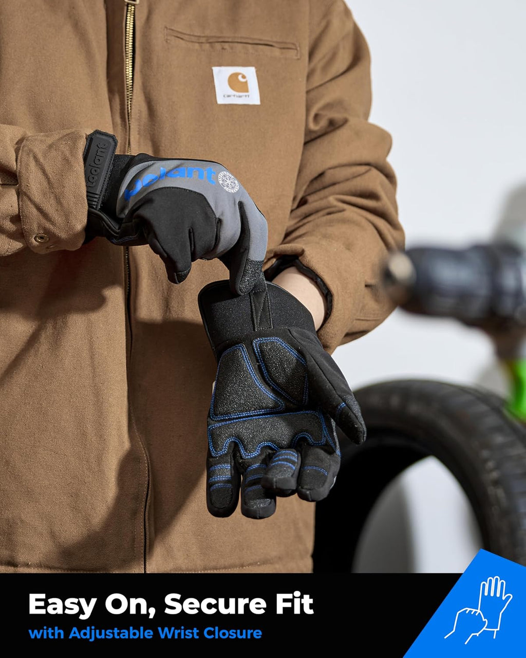 toolant Winter Work Gloves for Men, Insulated Waterproof Work Gloves with Reinforced Palm for Cold Weather Protection