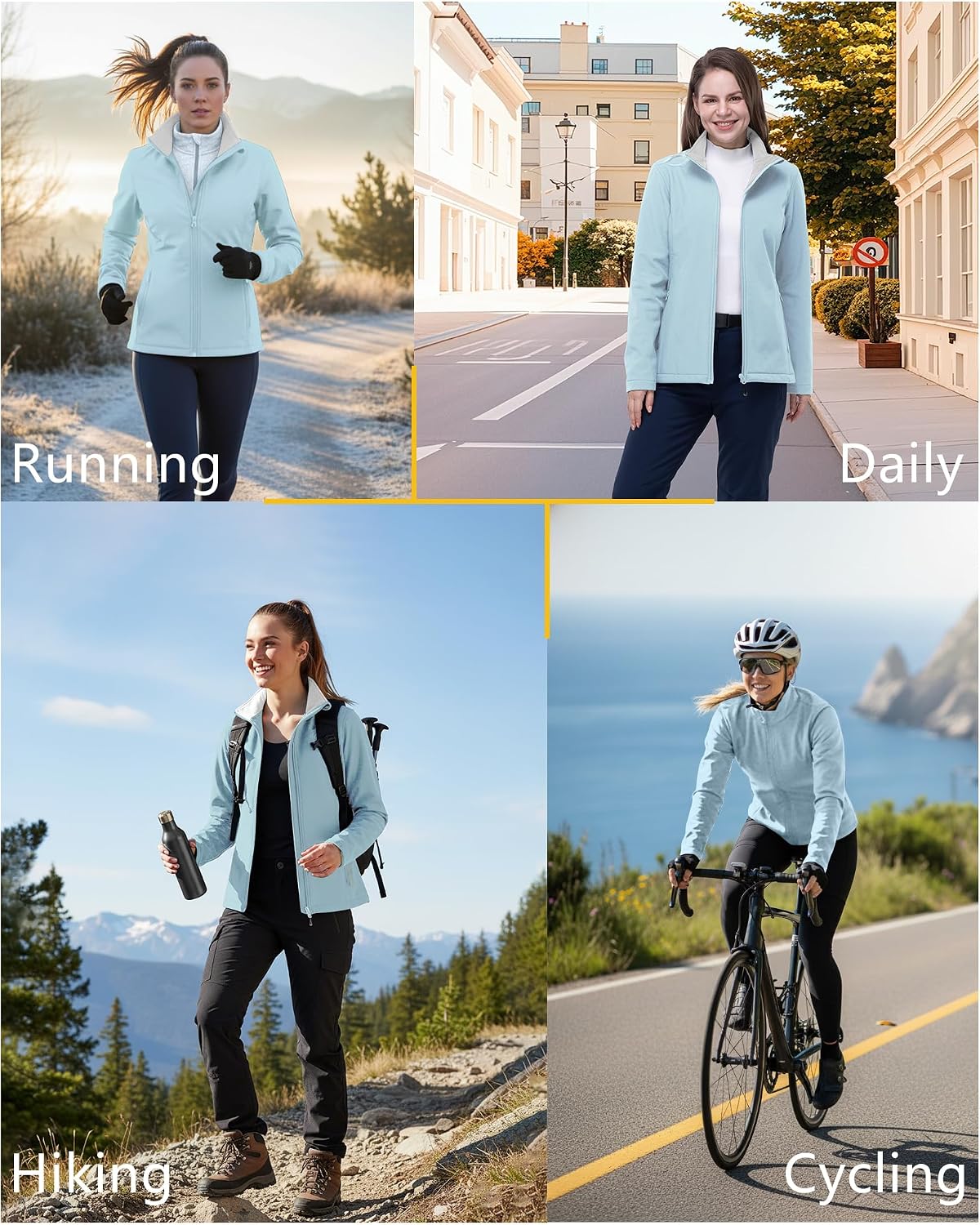 33,000ft Women's Waterproof Softshell Jacket Lightweight Fleece Lined Coat