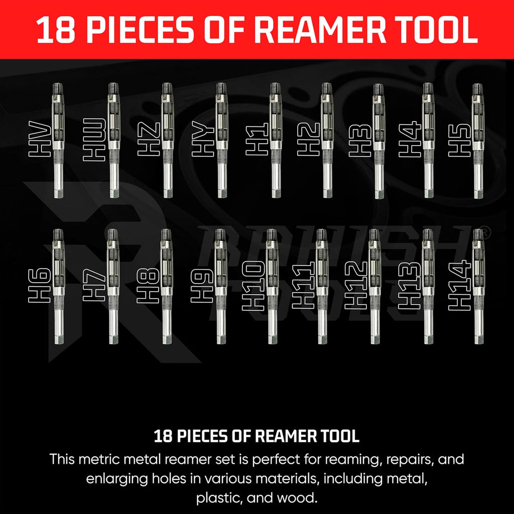 Adjustable Hand Reamer HV-H14 for Metal & Wood Repairs, 1/4" to 1-1/2"