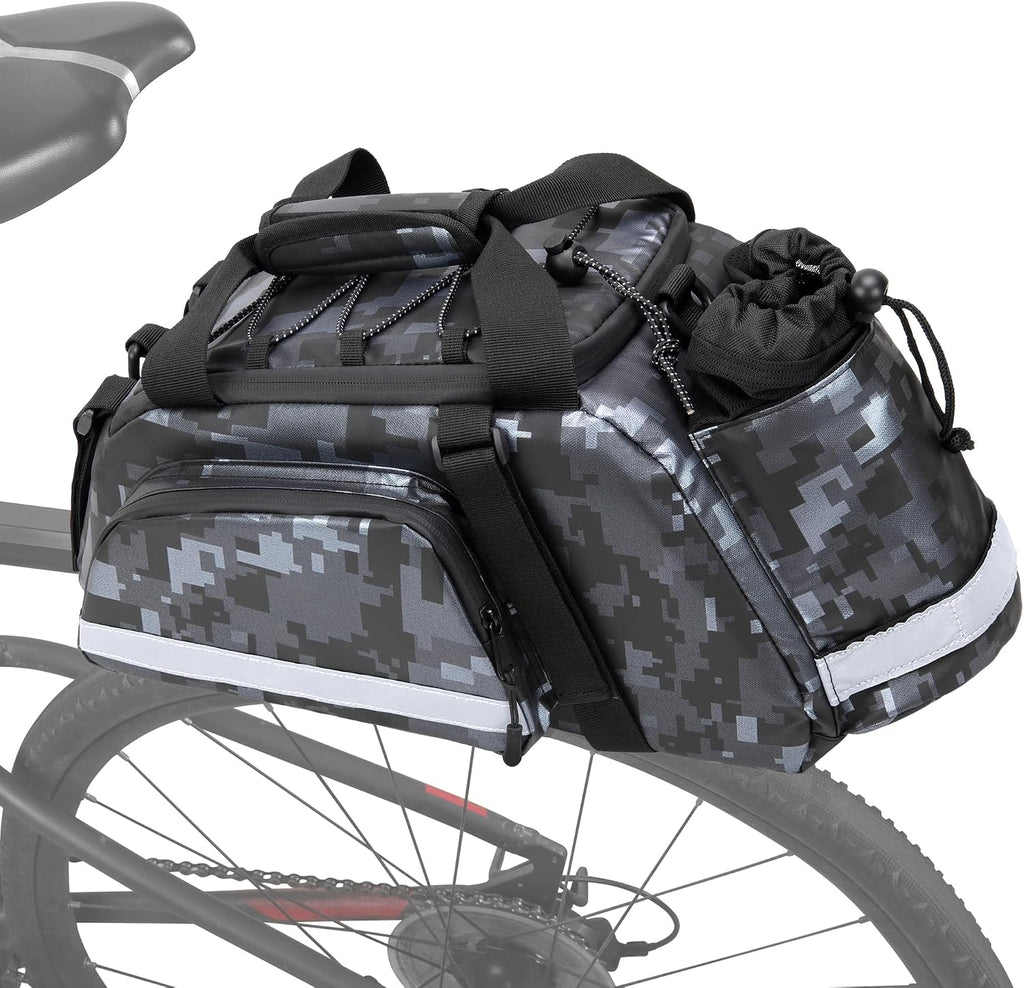 GRAOSO Bike Rear Rack Bag with Cooler Bag, Pannier Bags for Bicycles, 12L