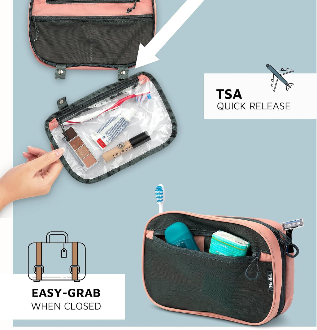 TRIPPED Travel Gear 3-Piece Travel Toiletry Bag Set