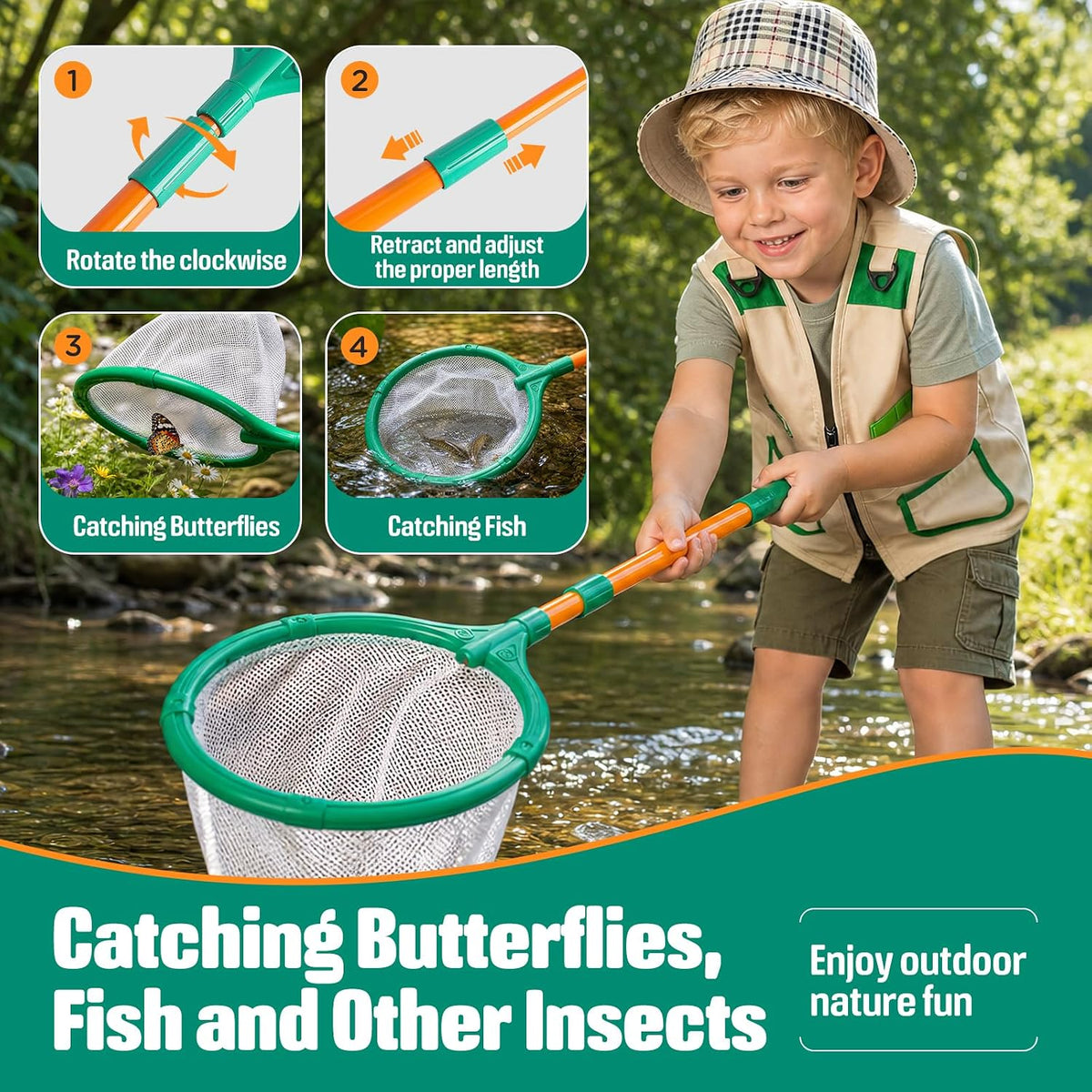NAUGHTY PANDA Kids Explorer Kit, 28 Pcs Bug Catching Kit