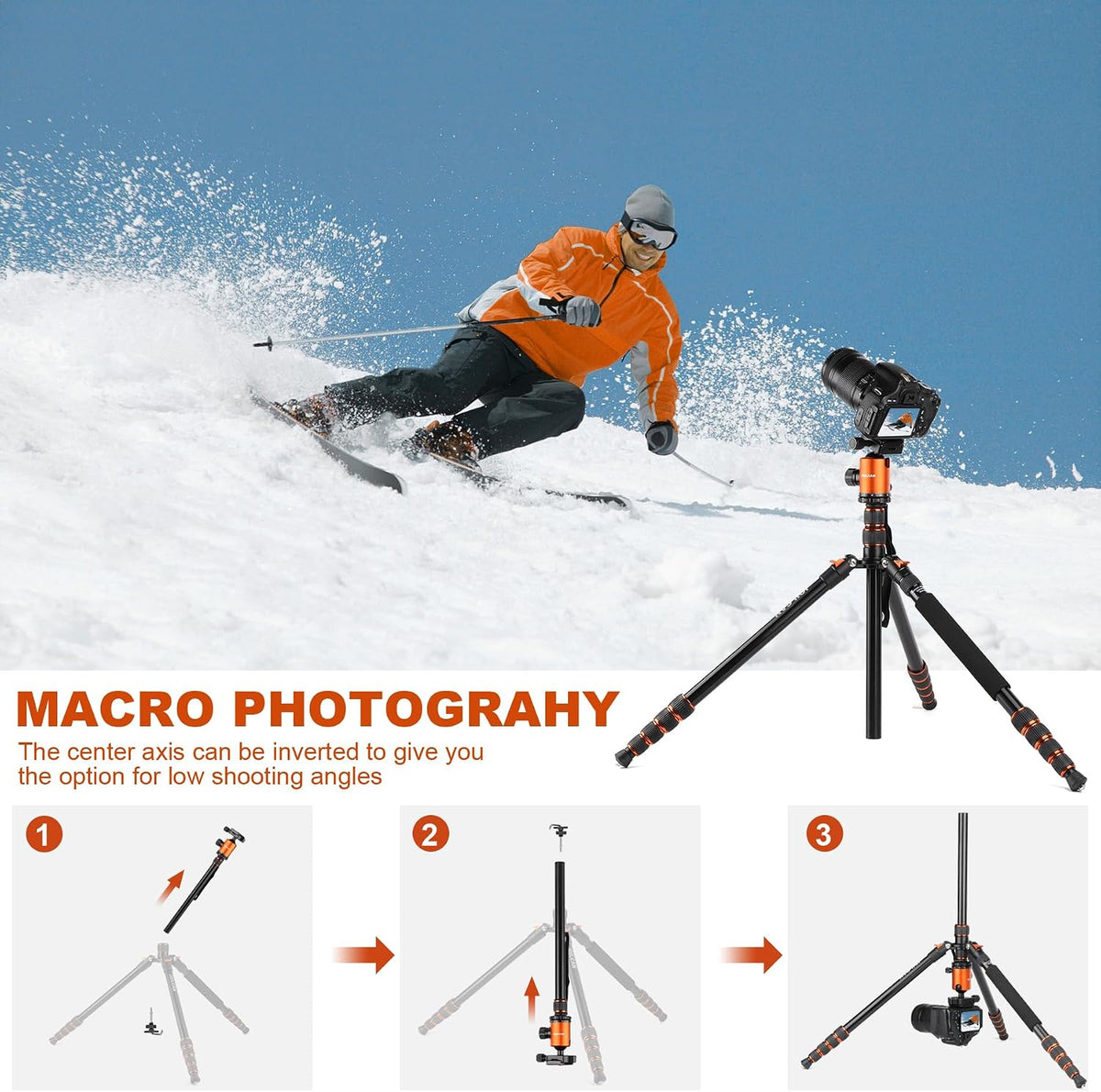 80/85 inches Heavy Duty Tripod for Camera Phone, 85" Camera Tripod Monopod