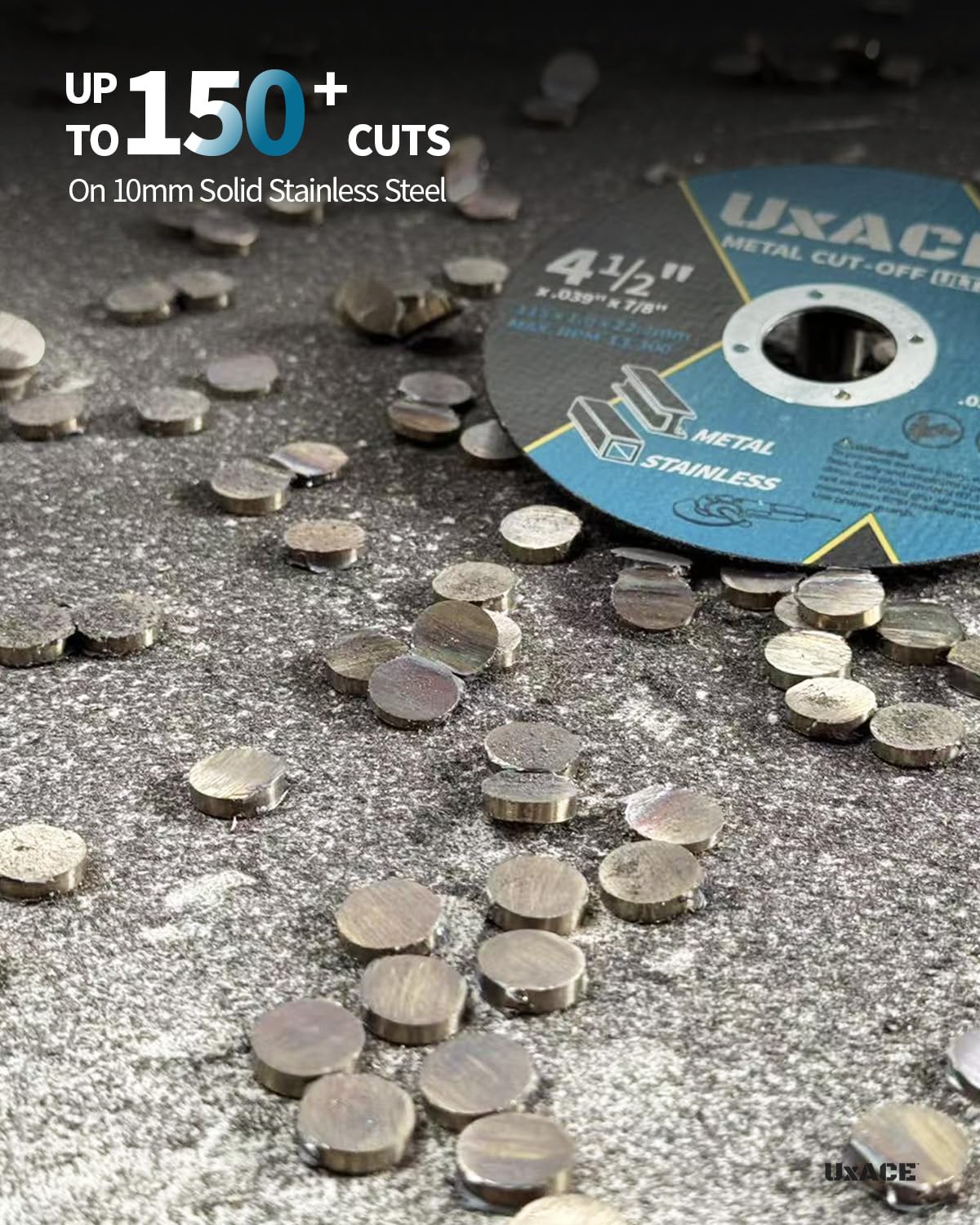 4-1/2 Inch Cut-Off Wheel for Metal, Stainless Steel, Aluminum Cutting, Professional Super Thin Metal Cutting Disc for Angle Grinder, Die Grinder or Cut-Off Tools, 7/8 inch Arbor, 25 Pack