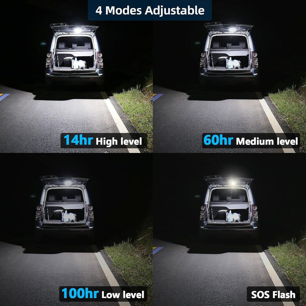 30W 4000LM Camping Tent Light,Rechargeable Canopy Light, 4 Lighting Modes