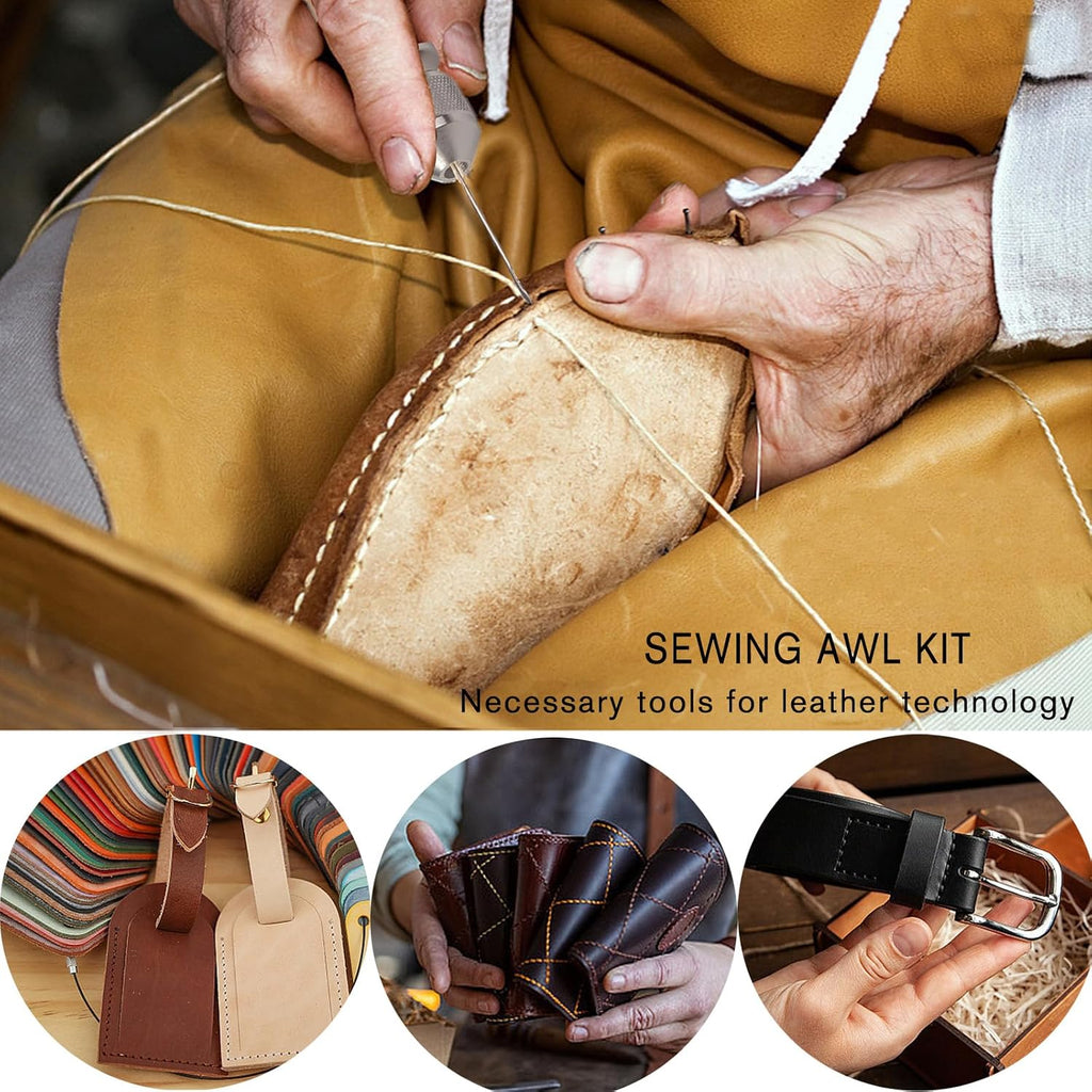 GTAAOY Sewing Awl Kit, Portable Awl Tool Stitching