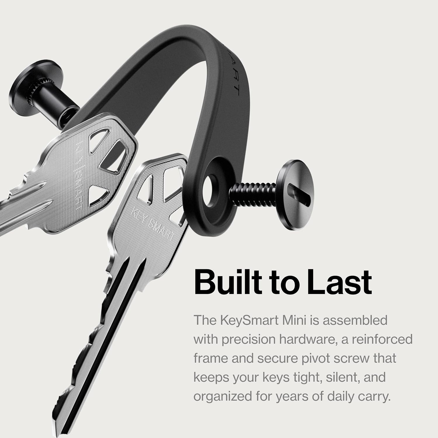KeySmart Mini - Keychain Key Holder - Compact Key Organizer for Key Chain, Clutter-Free Minimalist Compact EDC Key Chains