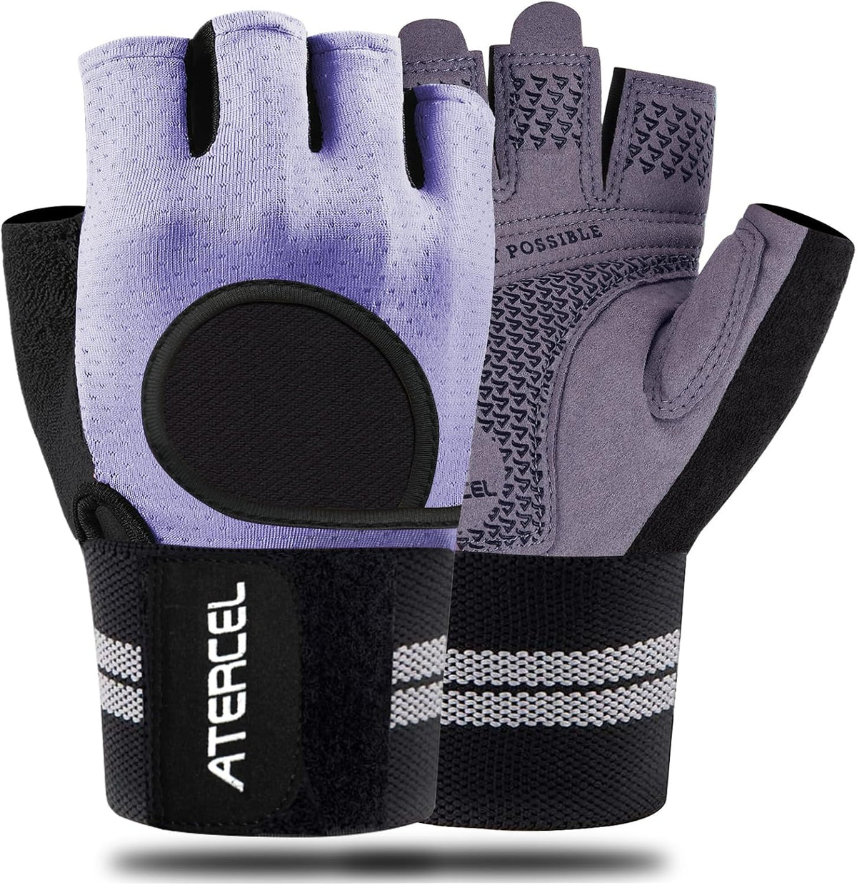 ATERCEL Workout Gloves Women with Wrist Support for Gym and Weight Lifting