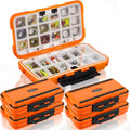 4 Pack Fishing Tackle Box, Large Waterproof Lure Bait Storage Box with Adjustable Dividers, Double Sided Floating Storage Container for Hooks, Sinkers, Beads, Small Baits(Stylish)