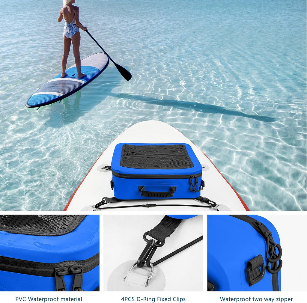 MORXPLOR Waterproof PVC Paddleboard Cooler Deck Bag - 12 Can Soft Insulated Cooler for Paddleboarding, Camping, Kayaking