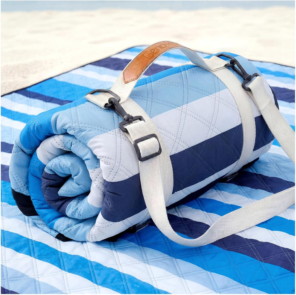 Genovega Waterproof Beach Blanket Picnic Outdoor Mat Rug Registry Wedding Search by Name Couple House Warming 2026 Housewarming Family Hostess Anniversary New Apartment Home Essential Must Have