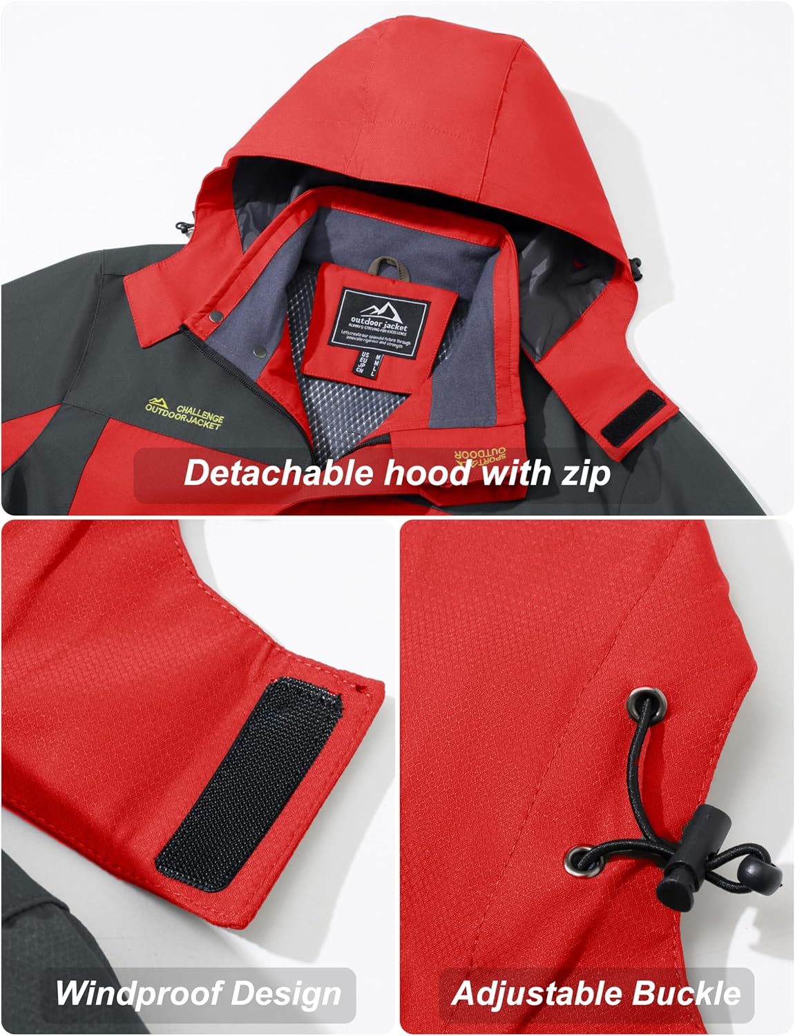 MAGCOMSEN Men's Rain Jacket Lightweight Windbreaker Fishing Raincoat
