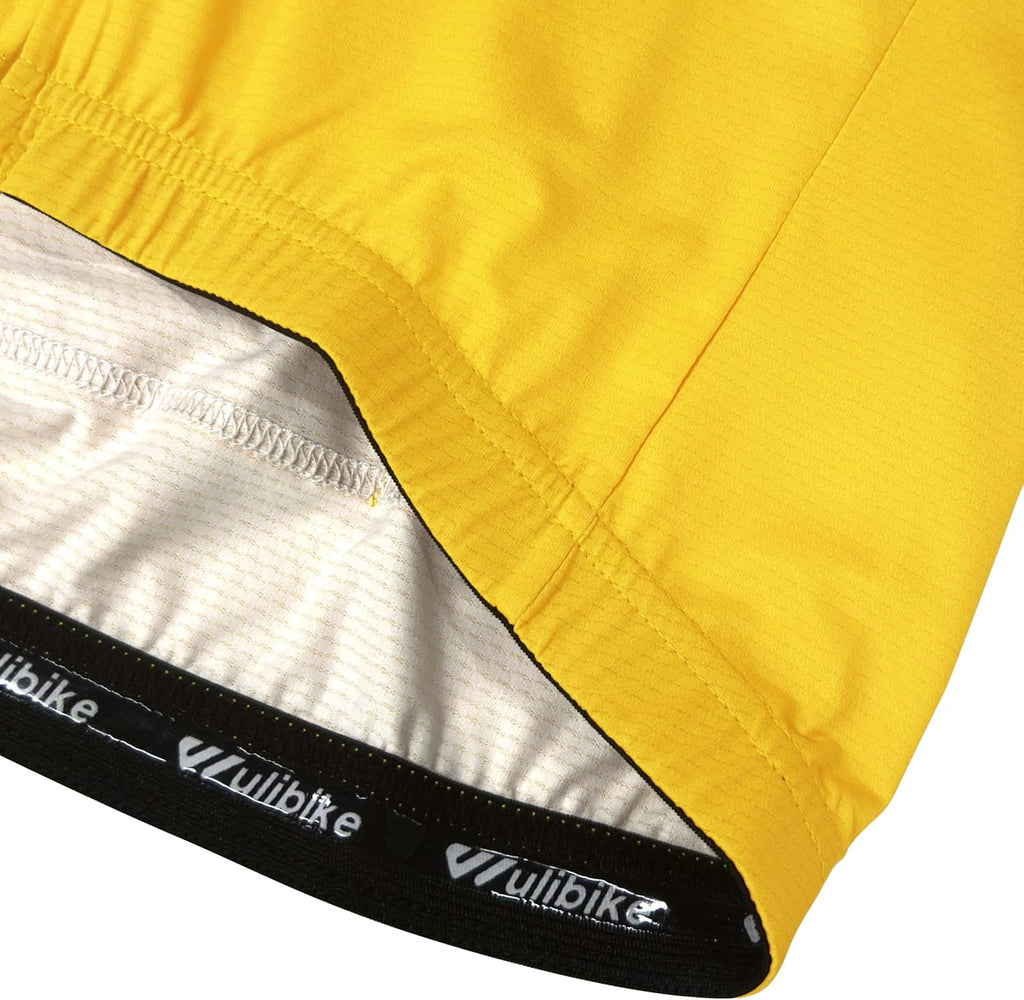 Wulibike Men's Cycling Jerseys Short Sleeve Bike Biking Shirts Full Zip with Pockets Road Bicycle Clothing