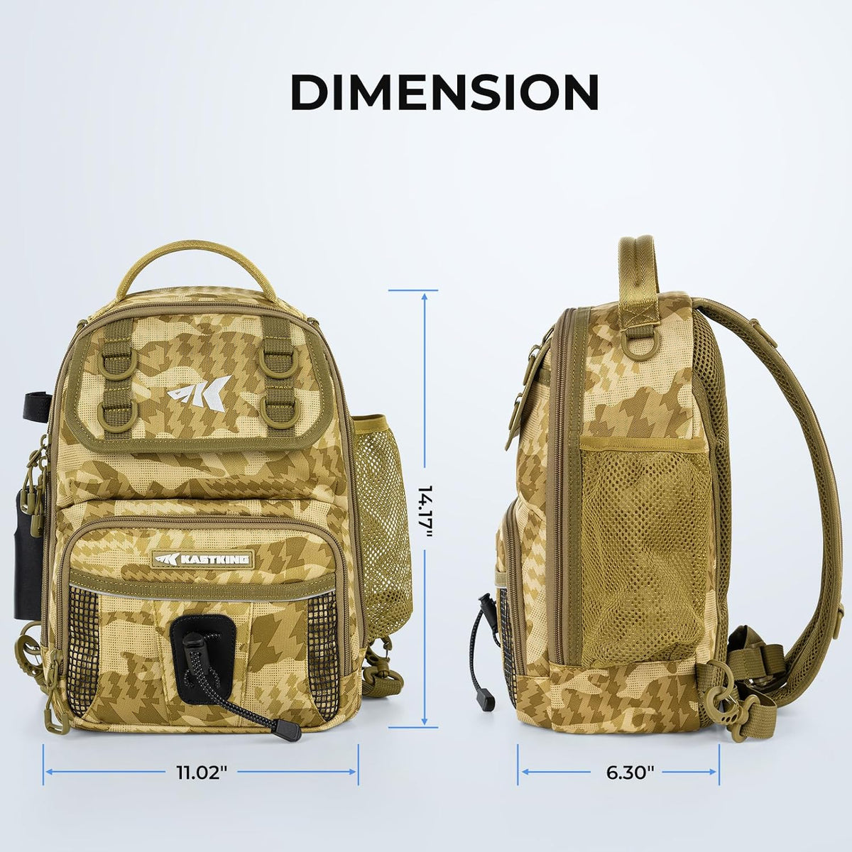 KastKing BaitSpace Fishing Sling Bag, Fishing Backpack with Rod Holder