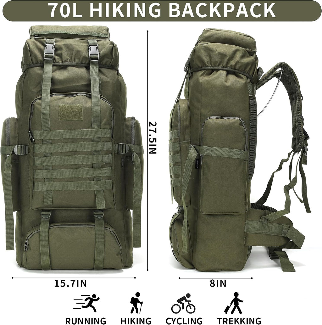 Hiking Backpack for Men 70L/100L Camping Backpack Military Rucksack Molle 3 Days Assault Pack for Climbing