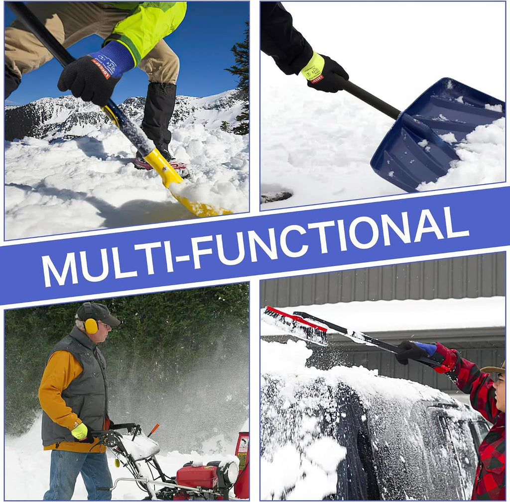 LOCCEF 2 Pairs Winter Work Gloves, Thermal Freezer Gloves