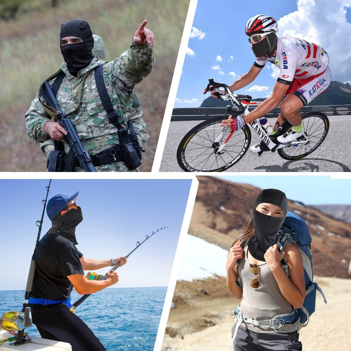 LUOLIIL VOE Cooling UV Balaclava Face Mask,Summer Ice Silk for Motorcycle