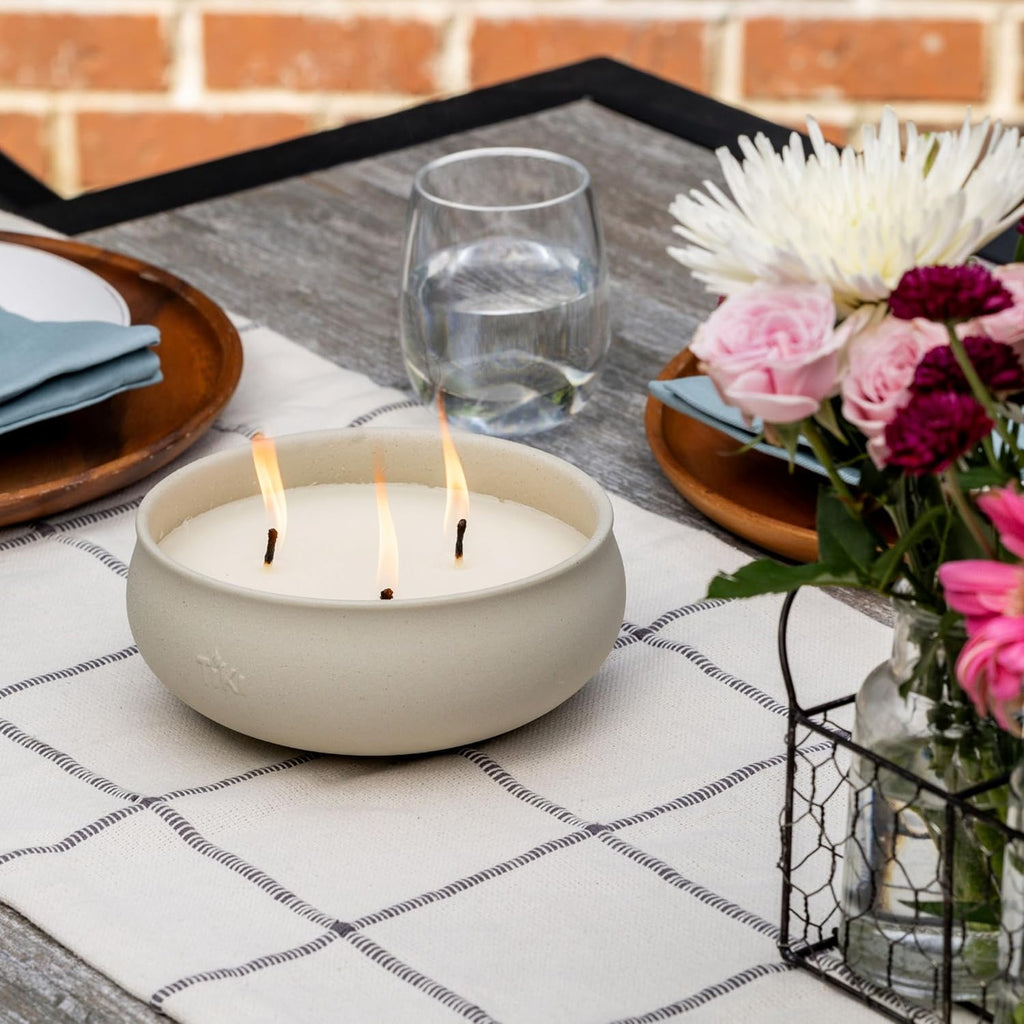 TIKI Citronella Concrete Candle 2 Pack Outdoor Tabletop Décor