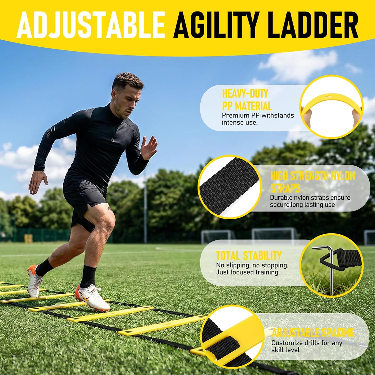 Agility Ladder,Soccer Training Equipment Set,Speed & Agility Training