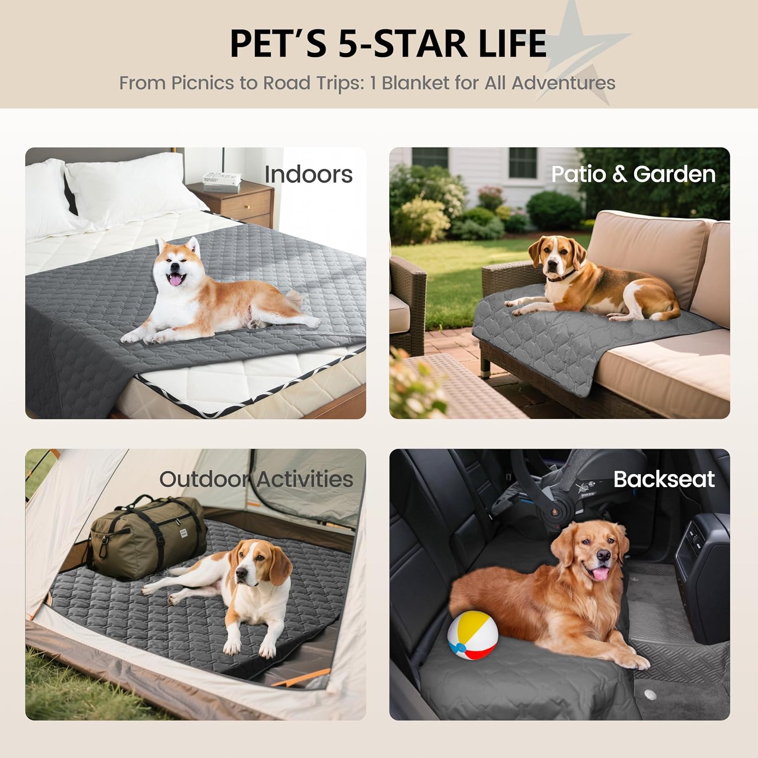 gogobunny Waterproof Dog Blanket, Couch Covers for Sofa, Reusable Pee Pads