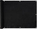 Amazon Basics Privacy Screen Fence for Outdoor Patios, Pools, Balconies, Weather-Resistant, 3 x 10 ft, Black, 1-Pack