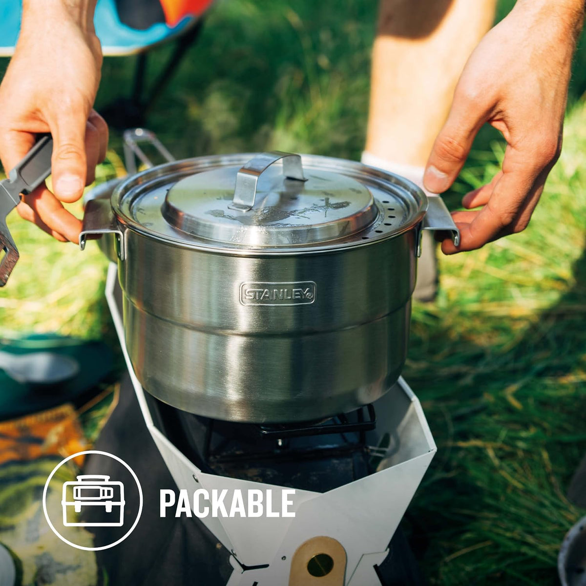 Stanley Adventure Full Kitchen Basecamp Camping Cook Set - 11 Piece, Pot With Vented Lid - Cookware for Backpacking, Hiking and Camping