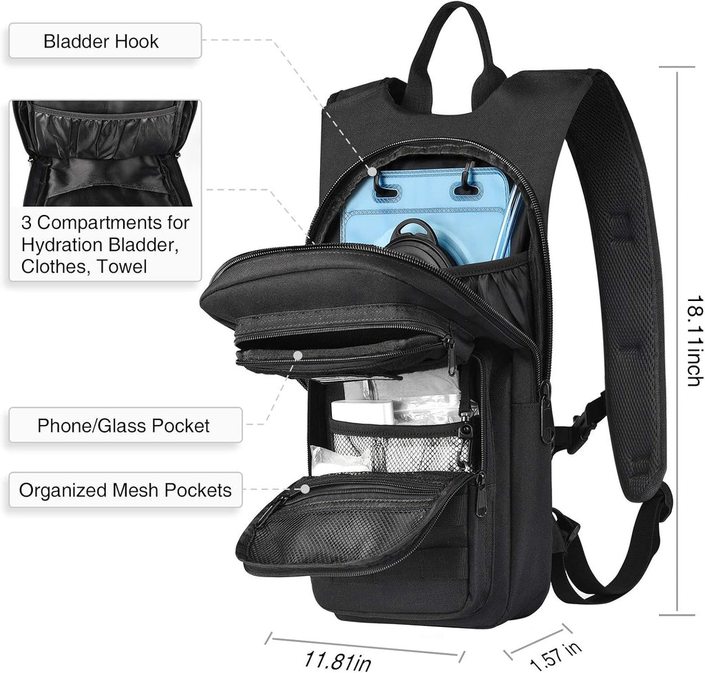 NOOLA Hydration Backpack with 3L Water Bladder for Hiking, Tactical Pack