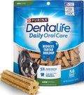 Dentalife Purina Daily Oral Care Dental Dog Treats for Small Dogs, 58 ct