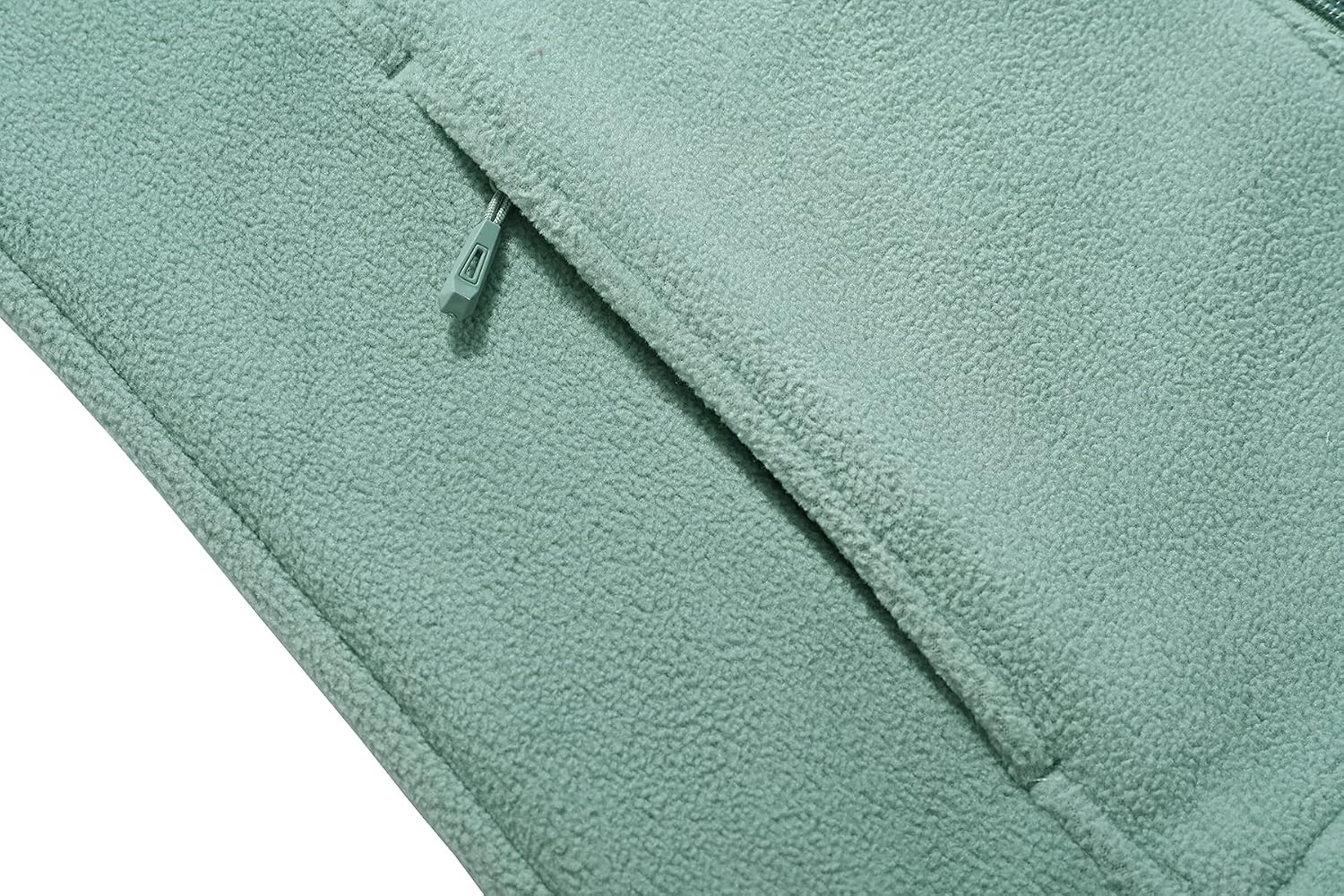 GIMECEN Women's Full Zip Soft Polar Fleece Jacket Outdoor Recreation Coat