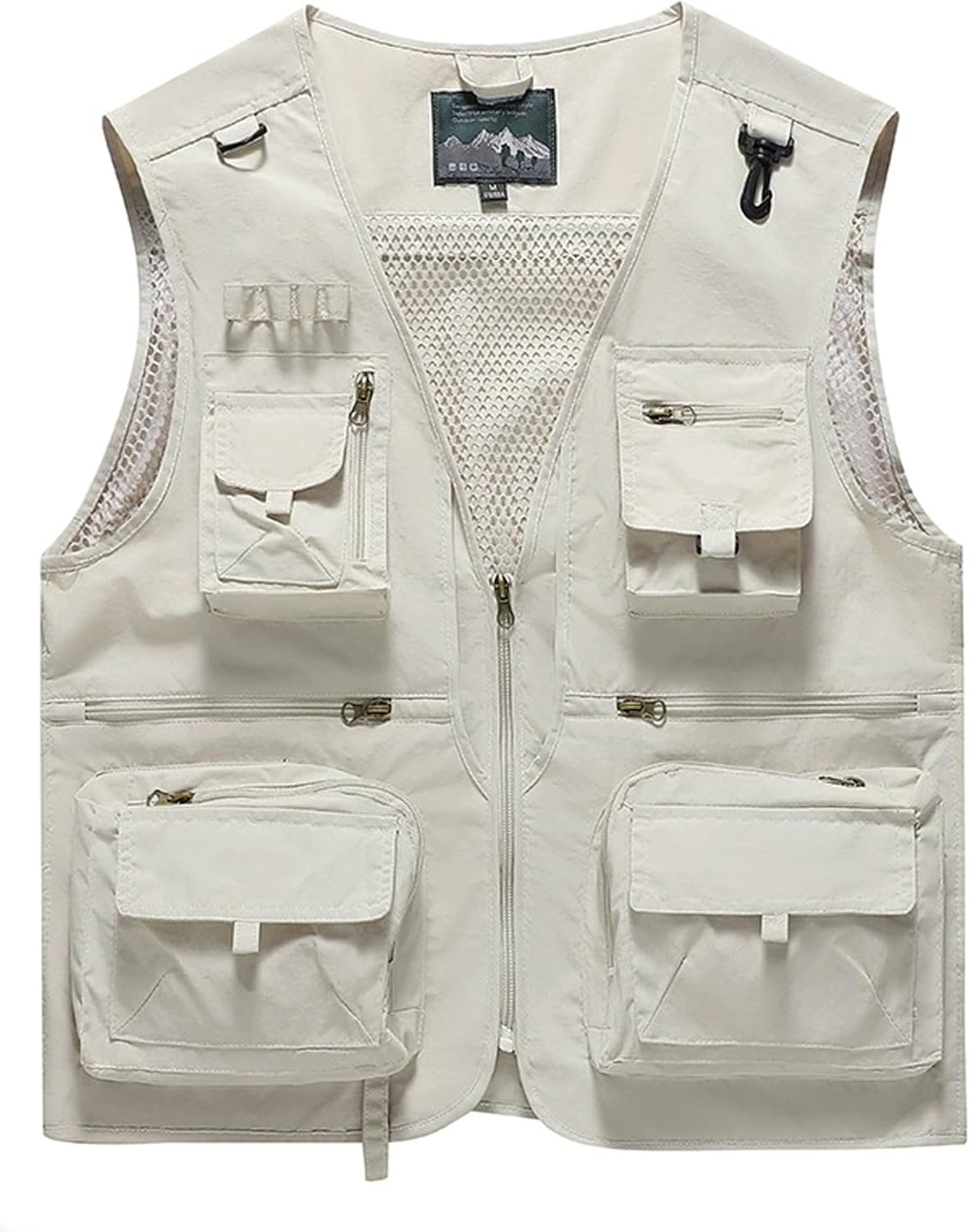 Men's Lightweight Mesh Fishing Vest Utility Outdoor Multi-Pocket Hunting Cargo Vest