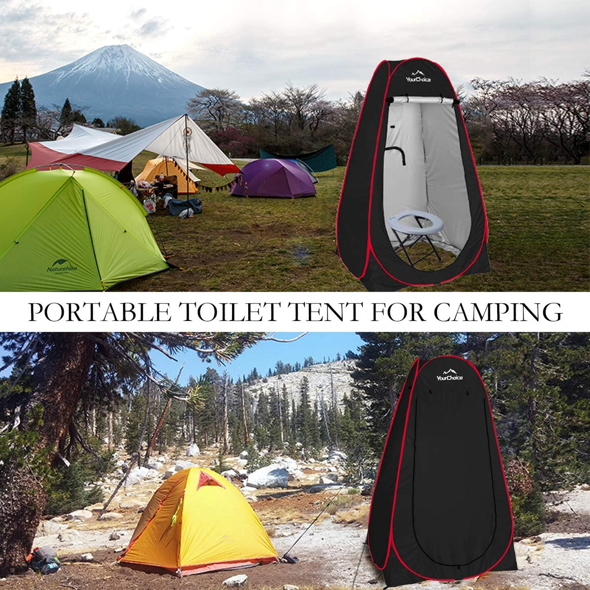 Your Choice Pop Up Shower Tent 47.2" Wx74.8/82.7" H Privacy Changing Tent