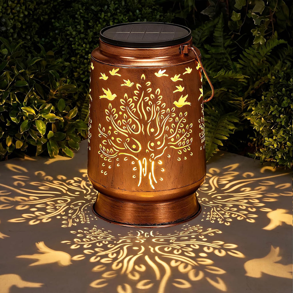 Tree of Life Solar Lanterns Outdoor Waterproof, Birthday Day Gift for Women